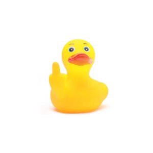 keskisormea näyttävä kylpyankka