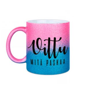glittermuki jossa teksti "vittu mitä paskaa"