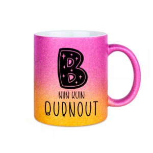 Glittermuki jossa teksti "b niin kuin burnout"