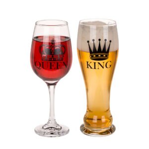 King ja Queen juomalasisetti