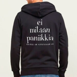 Musta huppari "ei mitään paniikkkia kaikki on vituillaan jo"